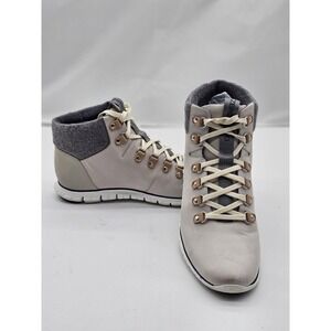 Cole Haan Women's Zero Grand OS Waterproof Hiking Boots Sz 11B Gray Ivory Taupe